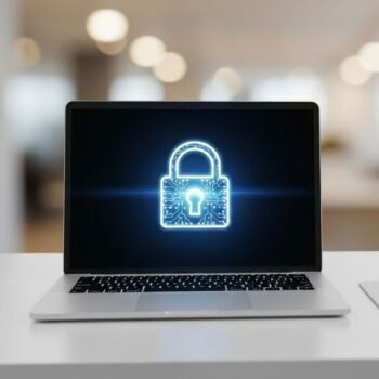 Laptop with lock icon